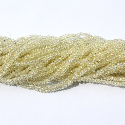 10 strands 2x3mm chinese crystal rondelle beads yellow light I4 about 1700pcs