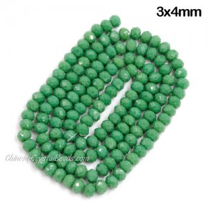 130Pcs 3x4mm Chinese rondelle crystal beads, opaque #119