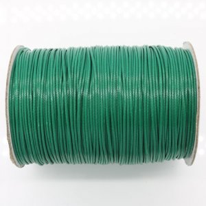 1mm, 1.5mm, 2mm Round Waxed Polyester Cord Thread, sea green