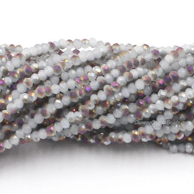 10 strands 2x3mm chinese crystal rondelle beads Jade Half Purple Light about 1700pcs