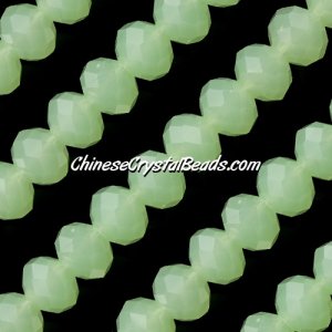 70 pieces 8x10mm Chinese Crystal Rondelle Strand, 8x10mm, lt green jade