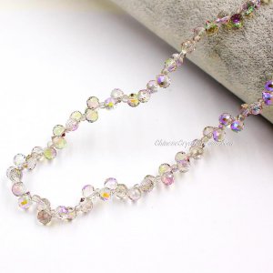 98 beads 6mm Strawberry Crystal Beads, Fantasy Violet