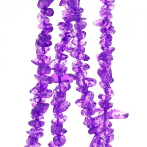 Gemstone Chips, dyeing crackle Crystal, violet, 5mm-10mm, Hole:Approx 0.8mm, Length:Approx 15 Inch