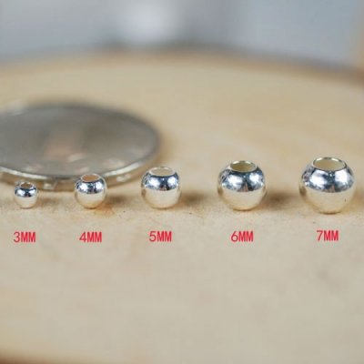 Bead, sterling silver, 4mm seamless smooth round. Sold per pkg of 10.
