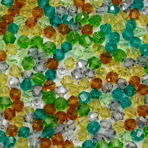 AAA 4mm mix bicone crystal beads, Bag of 50, Mountain