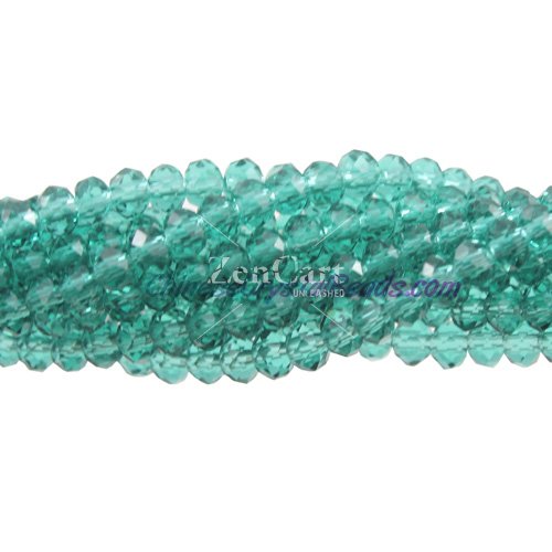 130Pcs 2x3mm Chinese Crystal Rondelle Beads, emerald