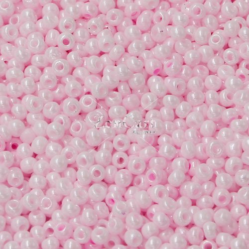 1.8mm AAA round seed beads 13/0, Pearl luster pink, #P01, approx. 30 gram bag