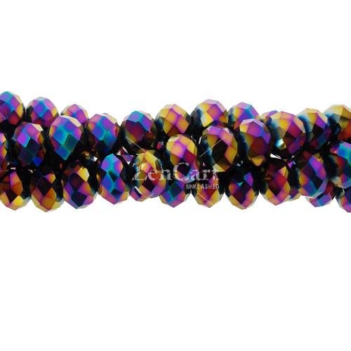 4x6mm Rainbow Chinese Crystal Rondelle beads about 95 beads