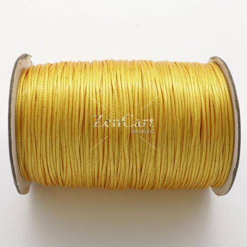 1mm, 1.5mm, 2mm Round Waxed Polyester Cord Thread, gold