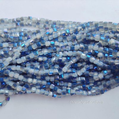 4mm Cube Crystal beads about 95Pcs, 020
