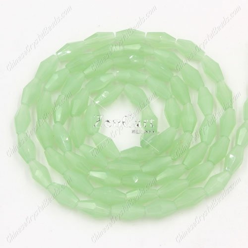 4x8mm crystal bicone beads, lt green jade, about 72 beads per strand