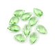 10Pcs 16x9mm Crystal beads Faceted Teardrop Pendant, green, hole: 1mm