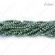 130Pcs 2x3mm Chinese Crystal Rondelle Beads, Green Light