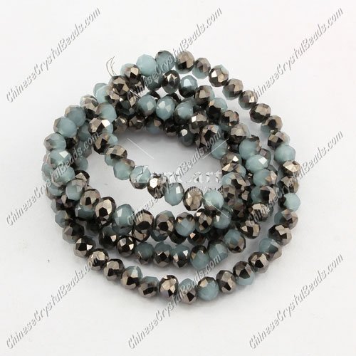 130Pcs 3x4mm Chinese Crystal Rondelle Bead Strand,opaque #015