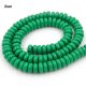 100Pcs 8x4mm Smooth Roundel Shape Glass Beads, rondelle glass beads strand, hole 1mm, green