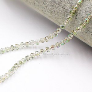 95Pcs 4x6mm angular crystal beads spring green