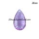 38x22mm Crystal beads Curtain drop Smooth surface pendant, Lt. violet, hole:1.5mm