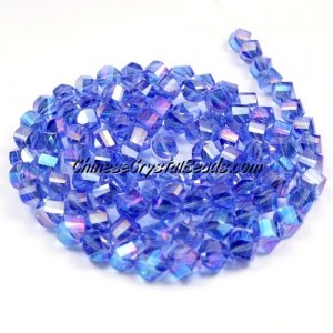 6mm Crystal Helix Beads Strand lt sapphire AB, about 50 beads