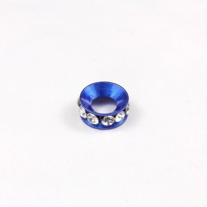 10mm copper baking finish Rondelle spacer,5mm hole, sapphire, 1 piece