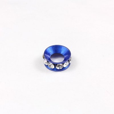 10mm copper baking finish Rondelle spacer,5mm hole, sapphire, 1 piece