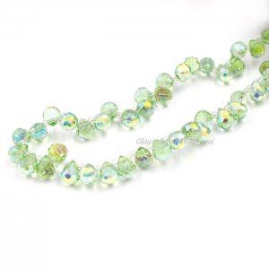 98 beads 8mm Strawberry Crystal Beads, Lime Green new AB