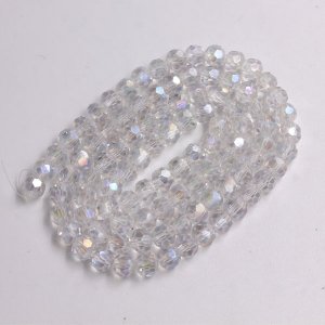 95Pcs Chinese 6mm Crystal Round beads, clear AB