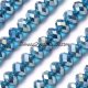 70 pieces 8x10mm Chinese Crystal Rondelle Strand, Blue Zircon AB