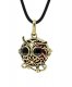 Owl Harmony Ball Mexican Bola Pregnancy Chime Baby Necklace Pendants, antique bronze plated brass, 1pc