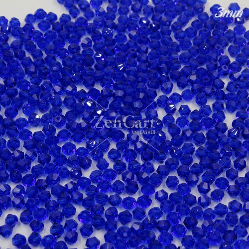 700pcs 3mm chinese crystal bicone beads, sapphire
