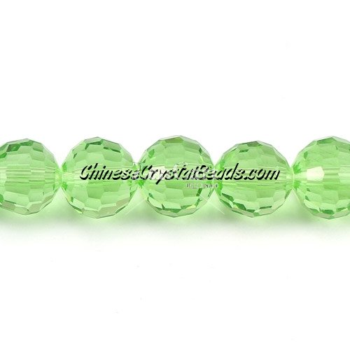 Crystal Disco Round Beads, Lime-Green, 96fa, 12mm, 16 beads