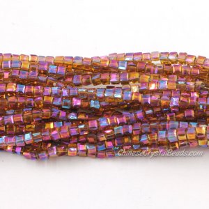 180pcs 2mm Cube Crystal Beads, color 05