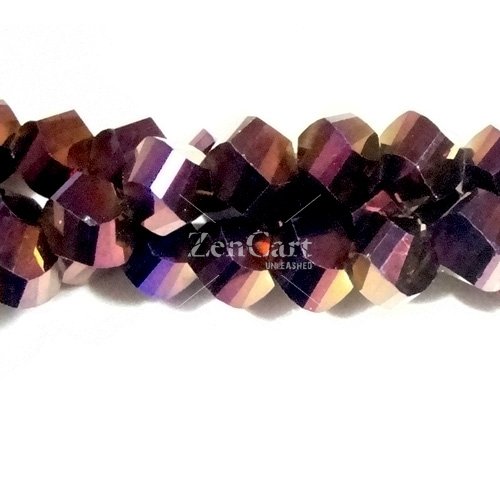 10mm Chinese Crystal Helix beads, purple light, 20 beads