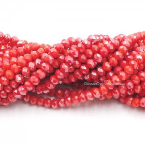 4x6mm Red Velvet light Chinese Crystal Rondelle Beads about 95 beads