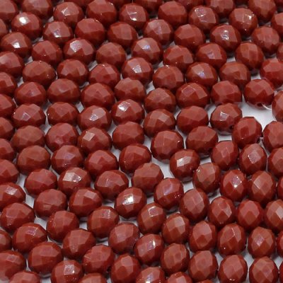 6x8mm Chinese Crystal Beads, opaque brown, about 70 beads