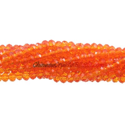 130Pcs 2x3mm Chinese Crystal Rondelle Beads,Orange