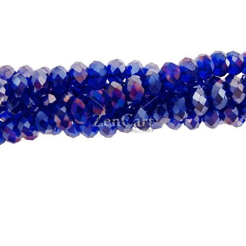 130Pcs 3x4mm Chinese Sapphire AB Crystal rondelle beads