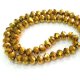 4x6mm Gold Chinese Crystal Rondelle Beads about 95 beads