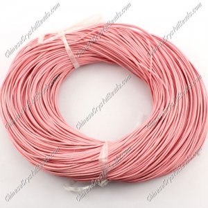 Round Leather Cord, Pink , #1mm, 1.5mm, 2mm#Sold by the Meter