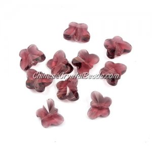 Crystal Butterfly Beads, amethyst, 12x14mm, 10 beads