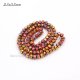 130 beads 2.5x3.5mm red rainbow Chinese Crystal Rondelle Beads