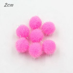 50Pcs 20mm Craft Fluffy Pom Poms Bobble Craft diy, pink color