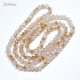 130Pcs 3x4mm Chinese Crystal Rondelle Beads strand, opal half amber light