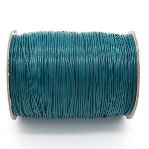 1mm, 1.5mm, 2mm Round Waxed Polyester Cord Thread, teal