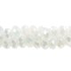 Chinese Crystal Rondelle Bead Strand, White Linen AB, 6x8mm ,about 72 beads