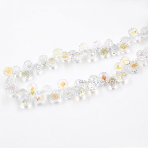 98 beads 8mm Strawberry Crystal Beads, Crystal AB 2