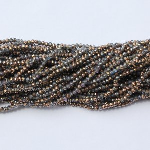 10 strands 2x3mm chinese crystal rondelle beads copper purple j11 about 1700pcs