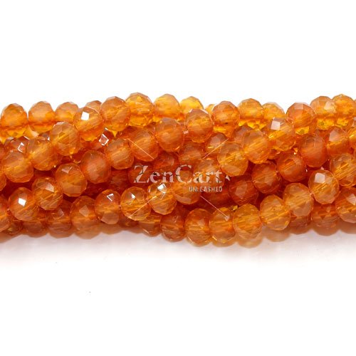 4x6mm Milk Chocolate Chinese Crystal Rondelle Beads about 95 beads