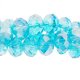 Chinese Crystal Rondelle Bead Strand, Medium Aqua AB, 9x12mm, about 36 beads