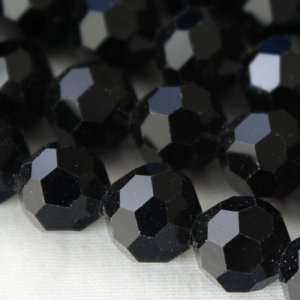 Black Chinese crystal 10mm round beads 20 Beads