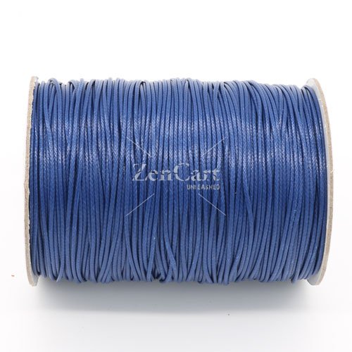 1mm, 1.5mm, 2mm Round Waxed Polyester Cord Thread, blue